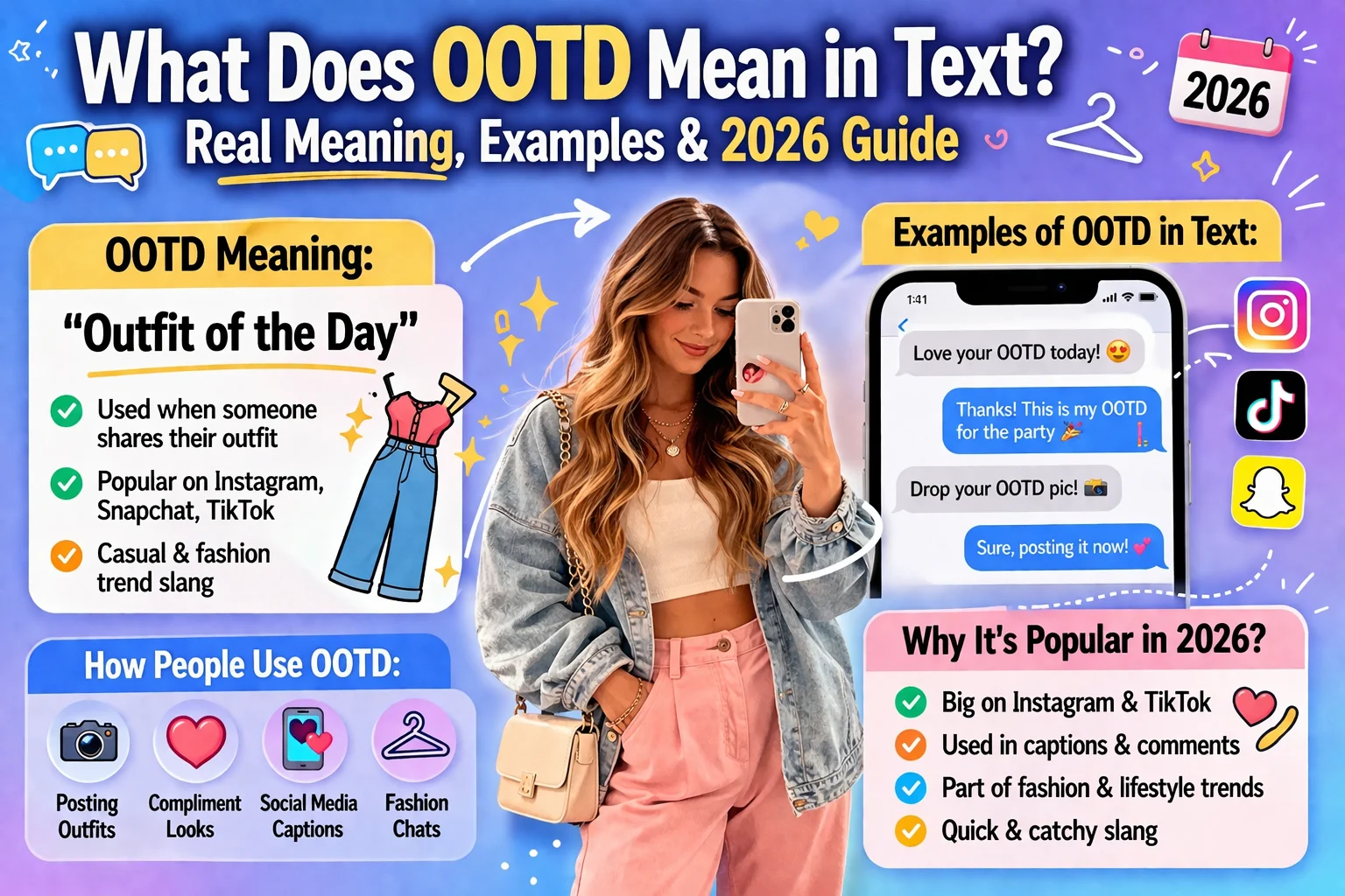 OOTD Mean in Text Real 2026