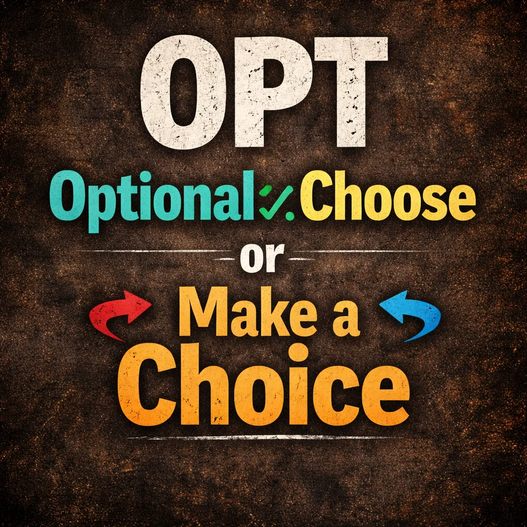 Opt Mean in Text Real Meaning 2026