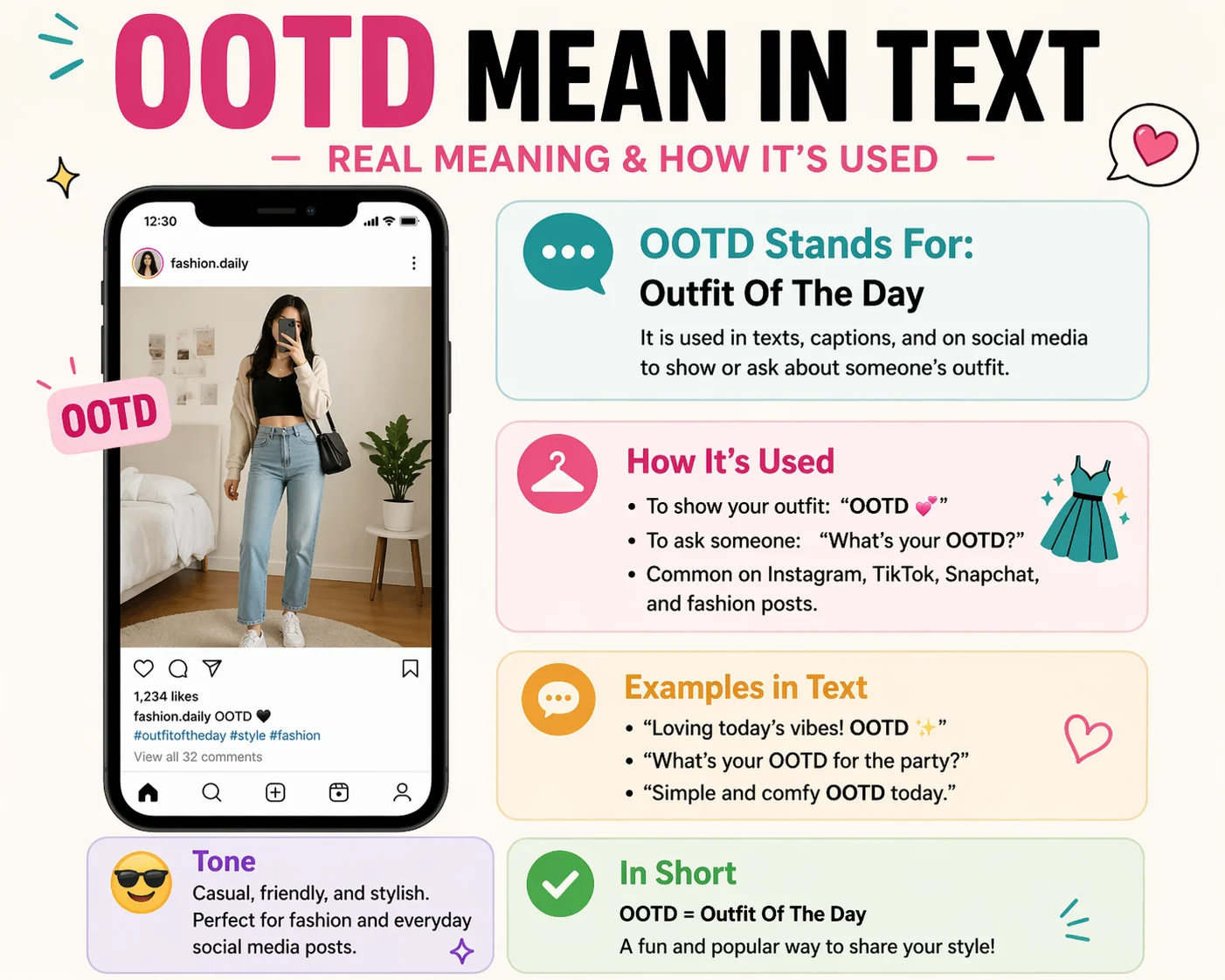 What Does OOTD Mean in Text Real Meaning Examples 2026