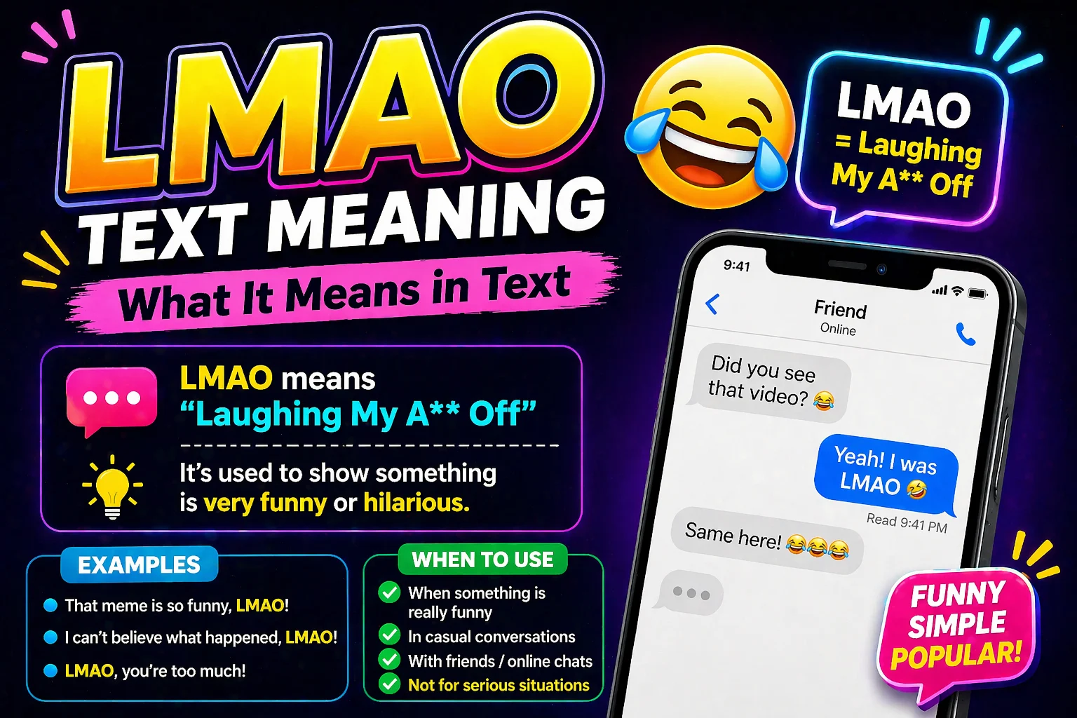 LMAO Text Meaning Mean 2026